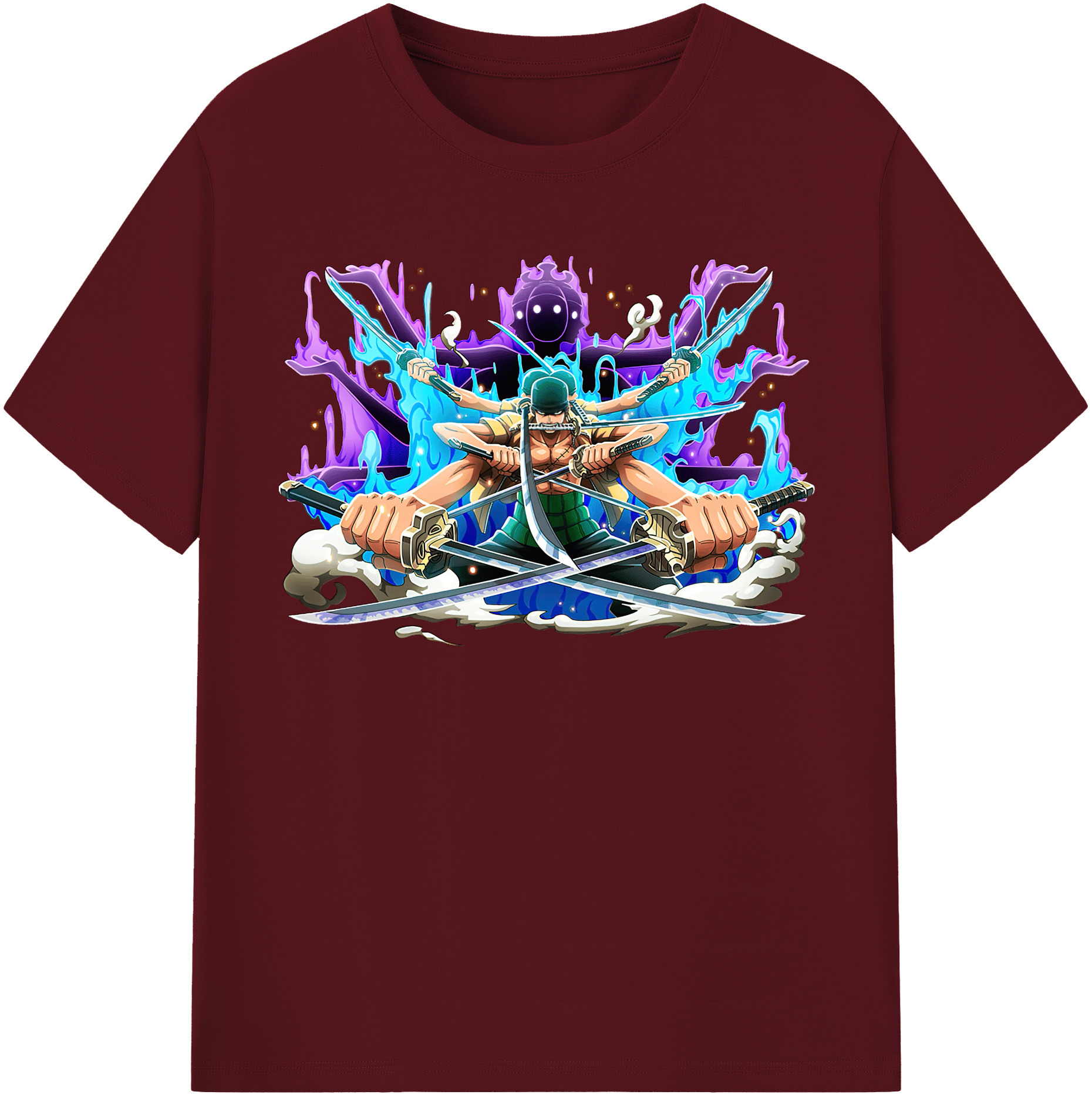 ワンピース ロロノア・ゾロ ONE PIECE Roronoa Zoro 綿100％半袖Tシャツ（フロントプリント）